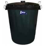 55LT PLASTIC GARBAGE BIN WITH LID- GREEN (EDCO)