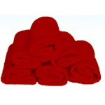 PACK OF 6 STANDARD-GRADE "MILLENTEX" MICROFIBRE CLOTHS - RED